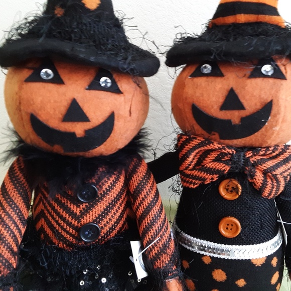 🛍️ Mr & Mrs Pumpkin Dolls Set 2 NEW - Picture 7 of 15